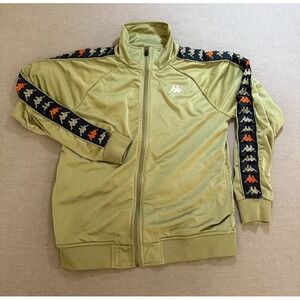 Kappa Sweatshirt Adult Womens Small Green Logo Full Zip Long Sleeve.